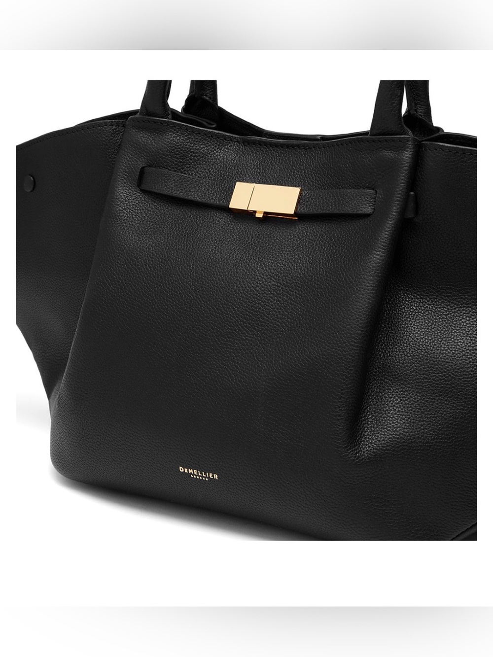 Demellier Midi New York Tote. Black/Gold. - Picture 6 of 16